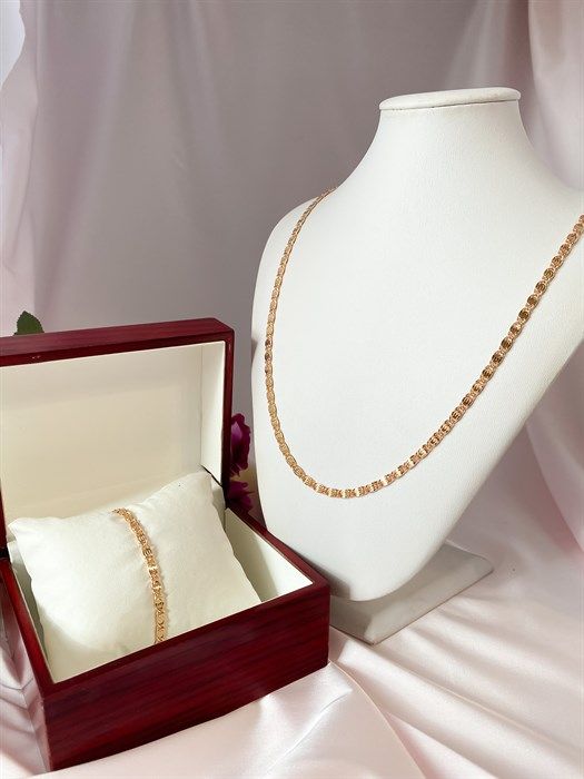 Set of chain + bracelet "Aphrodite" 0.4 cm (k1)