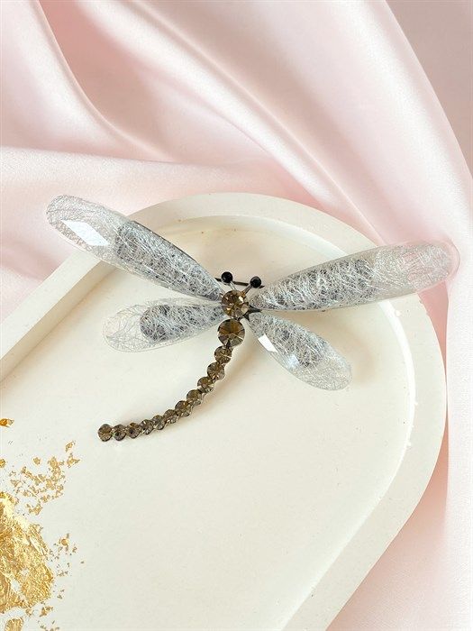Brooch "Crystal dragonfly"