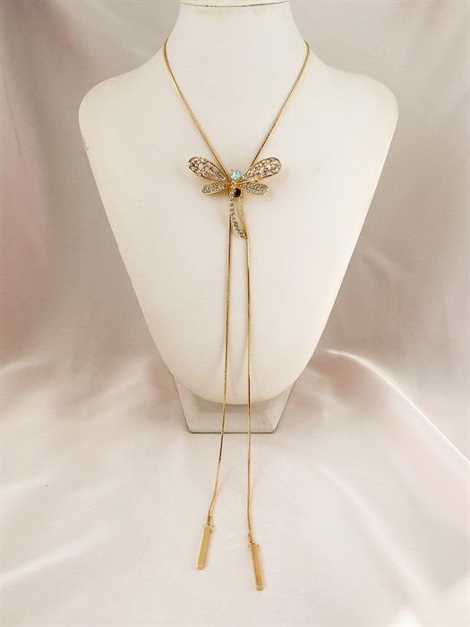 Necklace "Crystal Dragonfly" (I)