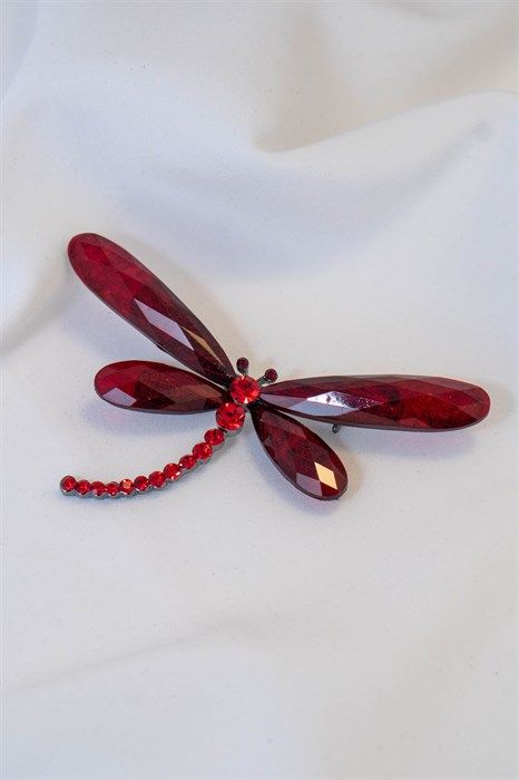 Brooch "Ruby dragonfly" (i1)