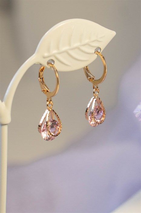 Earrings "Pink dew" (B3)