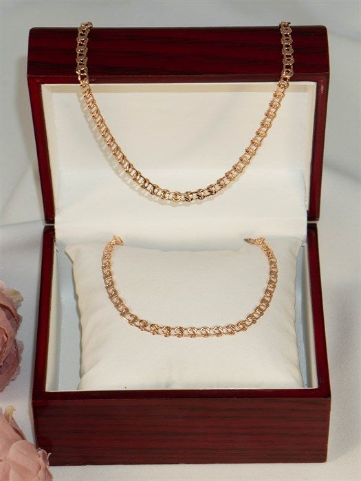 Set of chain + bracelet "Athena" 0.4-0.5 cm (k1)